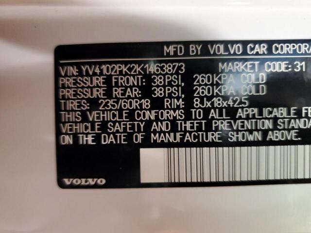 YV4102PK2K1****** - 2019 VOLVO XC90 T5 MO WHITE photo 13