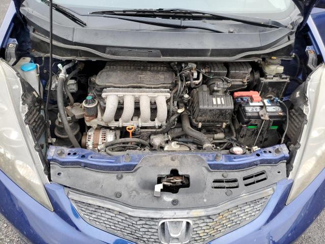 JHMGE8H44AC007991 - 2010 HONDA FIT SPORT BLUE photo 11