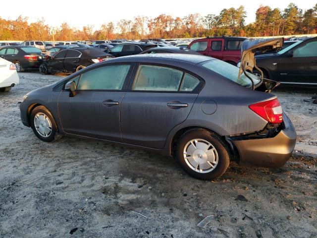 2HGFB2F67CH332045 - 2012 HONDA CIVIC HF GRAY photo 2