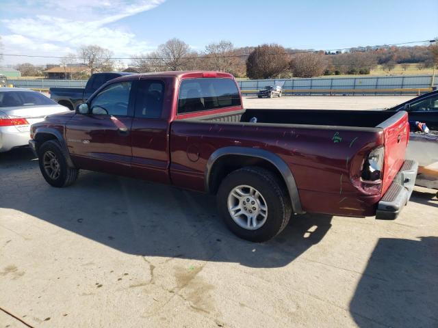 1B7GL12X12S643051 - 2002 DODGE DAKOTA BAS MAROON photo 2