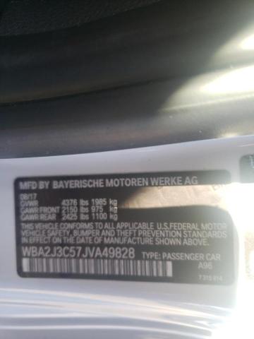 WBA2J3C57JVA49828 - 2018 BMW 230XI WHITE photo 10