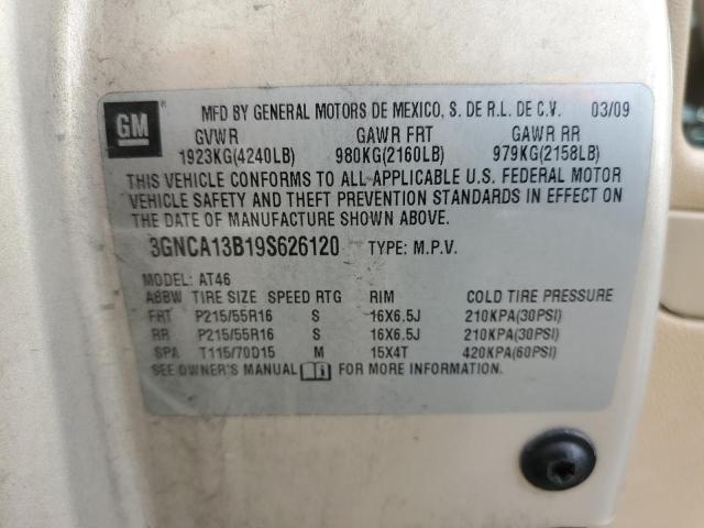 3GNCA13B19S626120 - 2009 CHEVROLET HHR LS 金色 照片 12