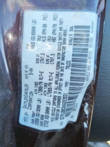 3D7KU28C24G253531 - 2004 DODGE RAM 2500 S PURPLE photo 13