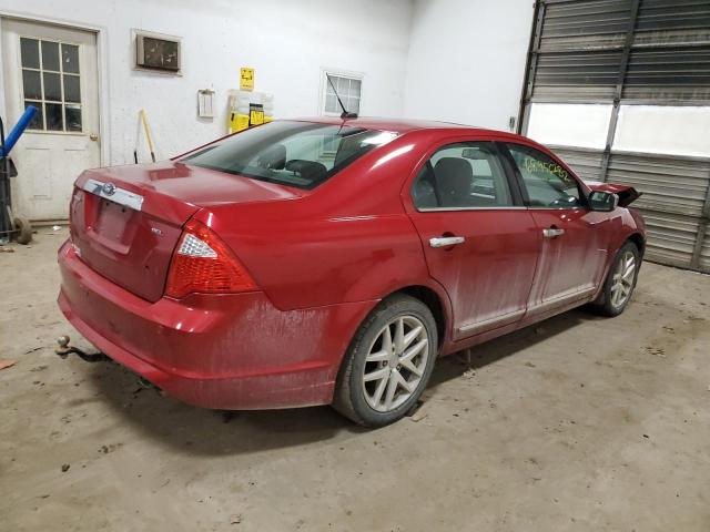 3FAHP0JAXCR375278 - 2012 FORD FUSION SEL BURGUNDY photo 3