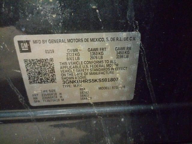 3GNKBHRS5KS591807 - 2019 CHEVROLET BLAZER 3LT BLACK photo 13