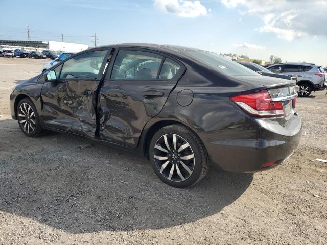 2HGFB2F99EH519753 - 2014 HONDA CIVIC EXL Qəhvəyi foto 2