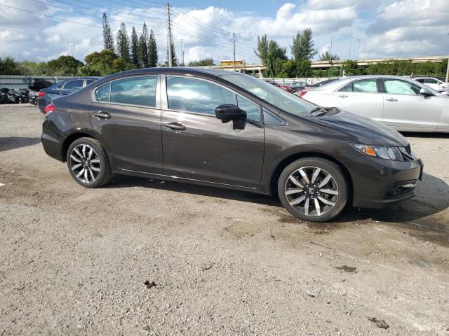 2HGFB2F99EH519753 - 2014 HONDA CIVIC EXL Qəhvəyi foto 4