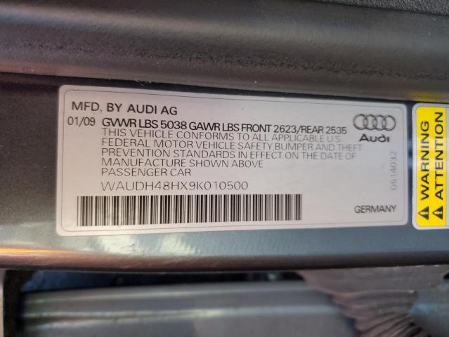 WAUDH48HX9K010500 - 2009 AUDI A4 3.2 CAB GRAY photo 12