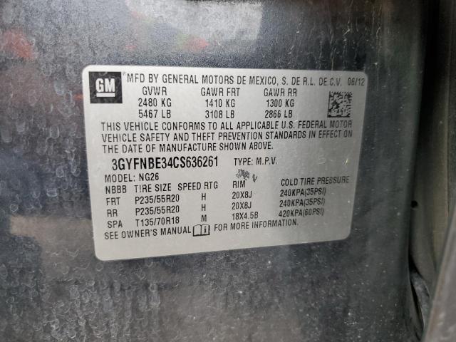 3GYFNBE34CS636261 - 2012 CADILLAC SRX PERFOR 灰色 照片 14