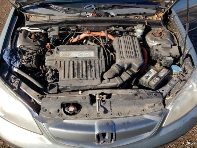 JHMES96604S004056 - 2004 HONDA CIVIC HYBR GRAY photo 11