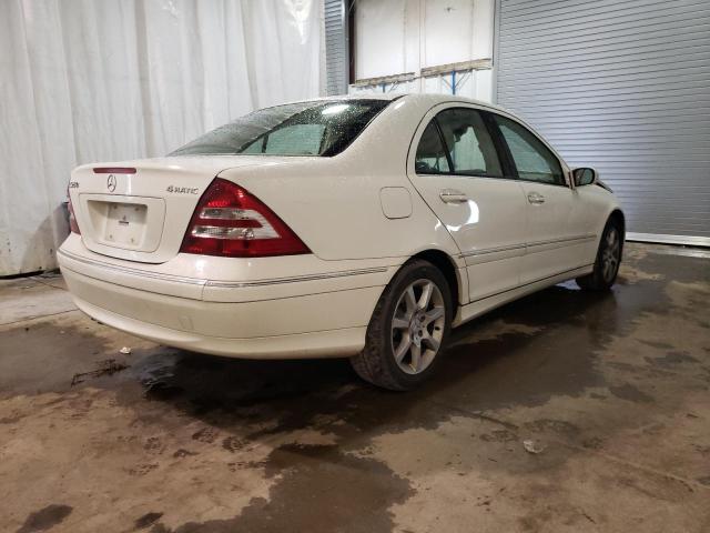 WDBRF92H67F884495 - 2007 MERCEDES-BENZ C 280 4MAT WHITE photo 3