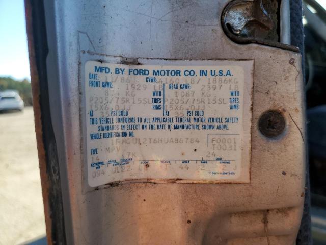 1FMCU12T6HUA86784 - 1987 FORD BRONCO II BLUE photo 12