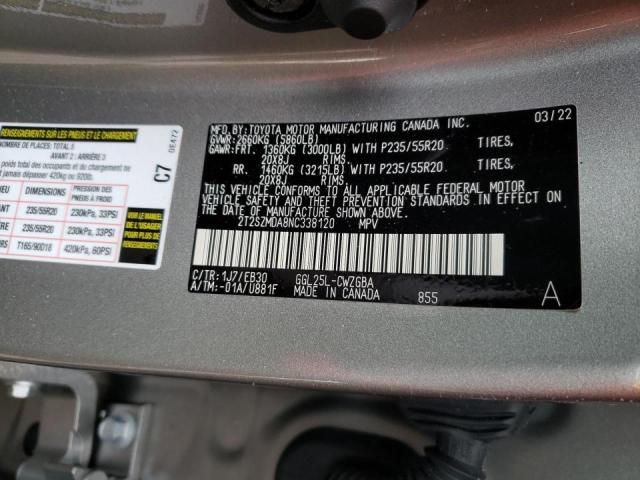 2T2SZMDA8NC338120 - 2022 LEXUS RX 350 F-S GRAY photo 13