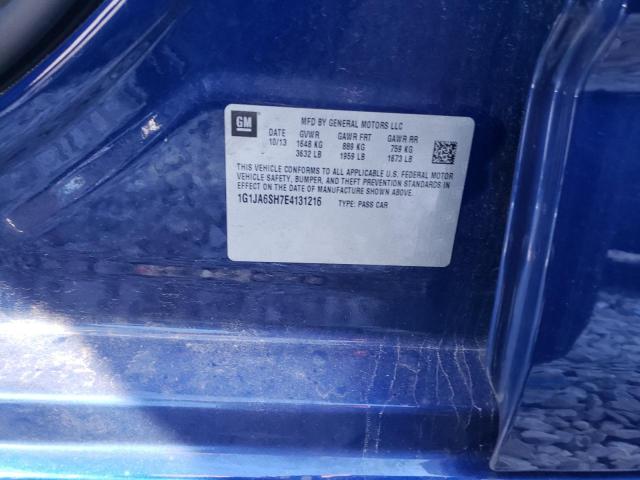 1G1JA6SH7E4131216 - 2014 CHEVROLET SONIC LS BLUE photo 12