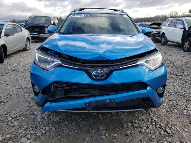 JTMRJREVXHD099587 - 2017 TOYOTA RAV4 HV LE BLUE photo 5