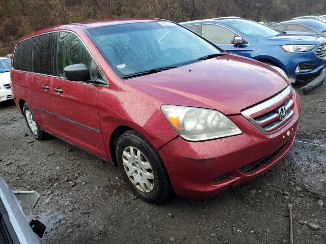 5FNRL38296B092998 - 2006 HONDA ODYSSEY LX RED photo 4