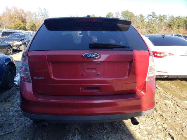 2FMDK36C78BA50687 - 2008 FORD EDGE SE RED photo 6