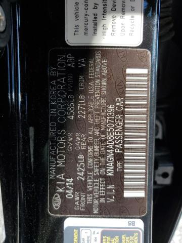 KNAGN4AD8E5071396 - 2014 KIA OPTIMA HYB BLACK photo 13