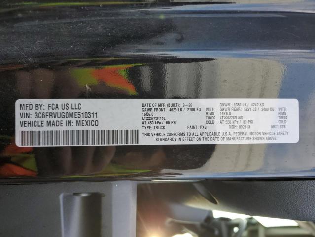 3C6FRVUG0ME510311 - 2021 RAM PROMASTER 黑色 照片 13