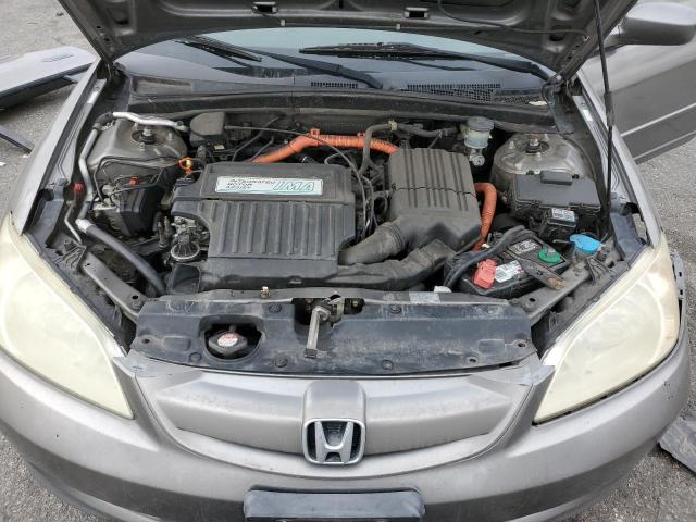 JHMES96675S012186 - 2005 HONDA CIVIC HYBR GRAY photo 11