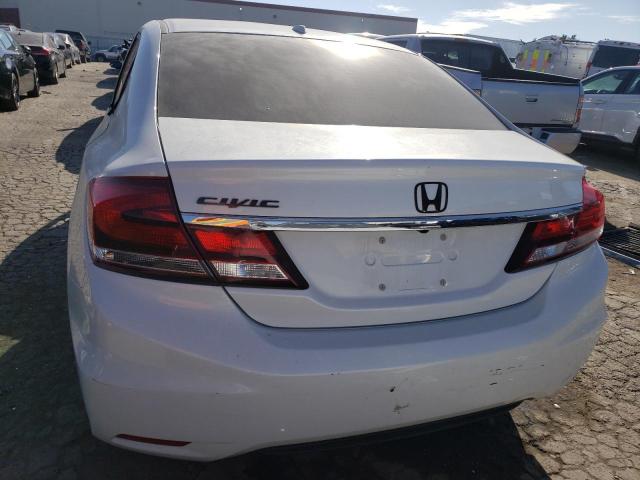 19XFB2F93DE260136 - 2013 HONDA CIVIC EXL Biały zdjęcie 6