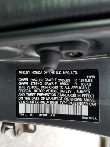 SHHFK7H48LU410358 - 2020 HONDA CIVIC SPOR 灰色 照片 13