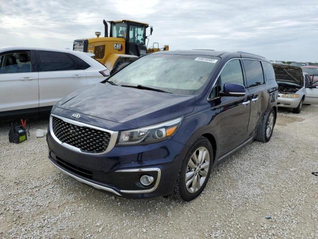 KNDME5C10J6350537 - 2018 KIA SEDONA SXL BLUE photo 1