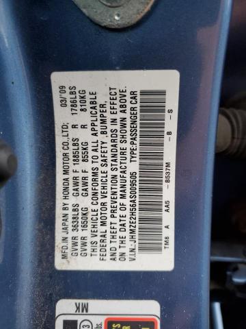 JHMZE2H56AS009505 - 2010 HONDA INSIGHT LX BLUE photo 12