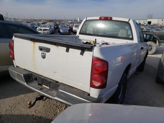 1D7HA16K67J556922 - 2007 DODGE RAM 1500 S WHITE photo 4