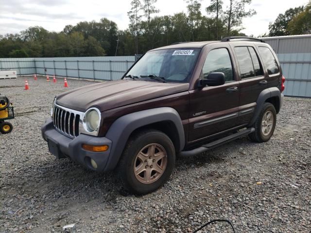 1J8GK48K94W115004 - 2004 JEEP LIBERTY SP BURGUNDY photo 1