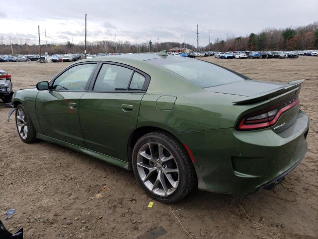 2C3CDXHG7NH157303 - 2022 DODGE CHARGER GT GREEN photo 2