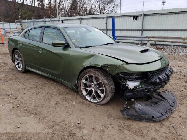 2C3CDXHG7NH157303 - 2022 DODGE CHARGER GT GREEN photo 4