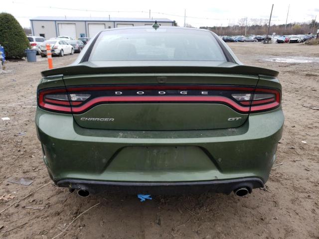 2C3CDXHG7NH157303 - 2022 DODGE CHARGER GT GREEN photo 6