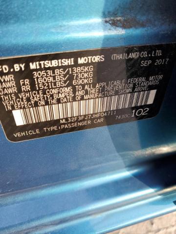 ML32F3FJ7JHF04711 - 2018 MITSUBISHI MIRAGE G4 BLUE photo 12