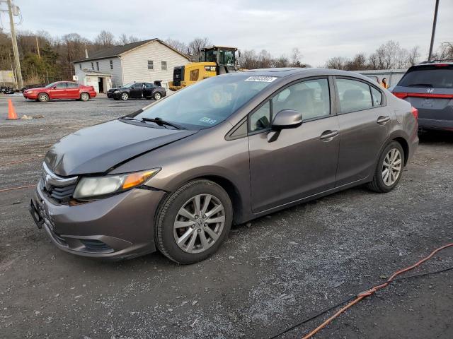 2HGFB2F96CH505614 - 2012 HONDA CIVIC EXL Qəhvəyi foto 1