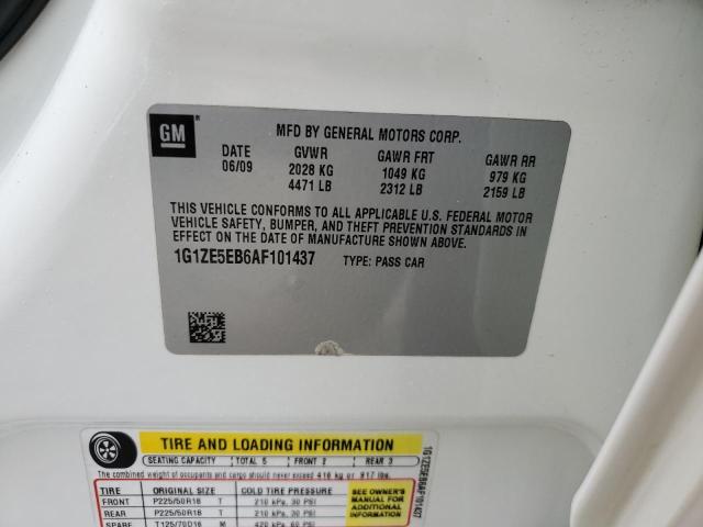 1G1ZE5EB6AF101437 - 2010 CHEVROLET MALIBU LTZ თეთრი ფოტო 13