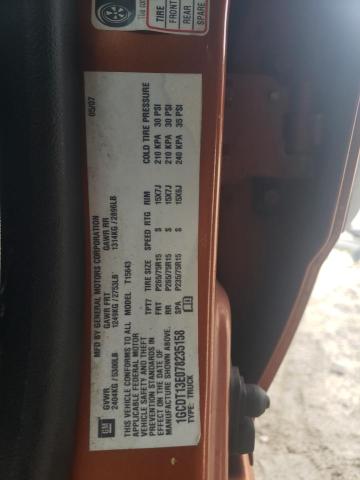 1GCDT13E078235158 - 2007 CHEVROLET COLORADO ORANGE photo 13