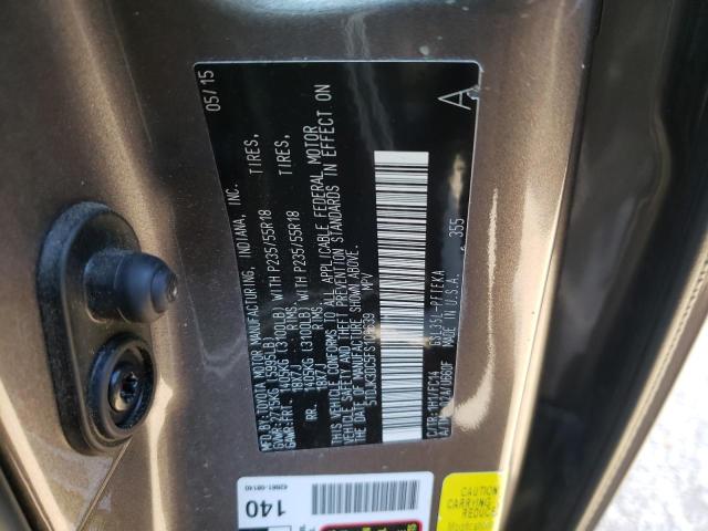 5TDJK3DC5FS108639 - 2015 TOYOTA SIENNA LE GRAY photo 14