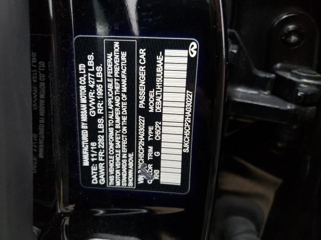 SJKCH5CP2HA030227 - 2017 INFINITI QX30 BASE BLACK photo 13