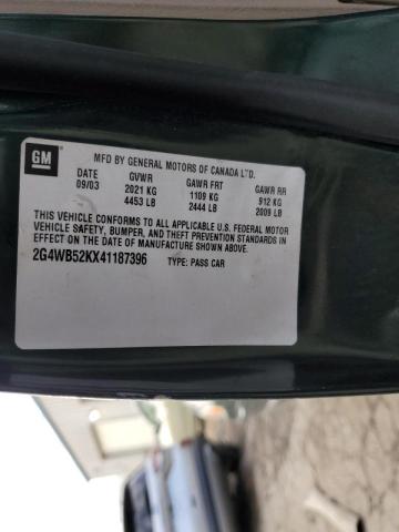 2G4WB52KX41187396 - 2004 BUICK REGAL LS 绿色 照片 12