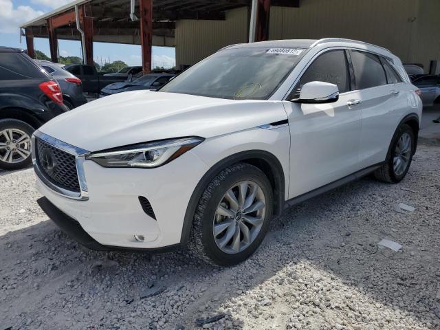 3PCAJ5BA2MF107109 - 2021 INFINITI QX50 LUXE WHITE photo 1