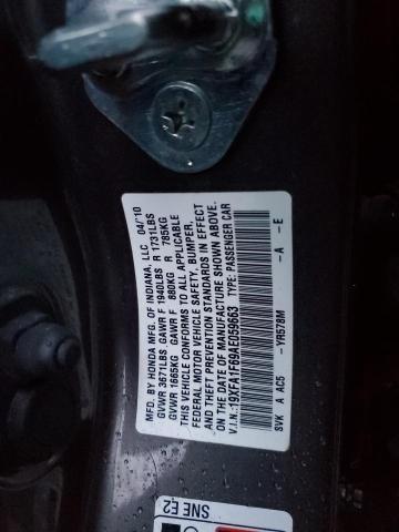 19XFA1F69AE059663 - 2010 HONDA CIVIC LX-S Сұр фото 12