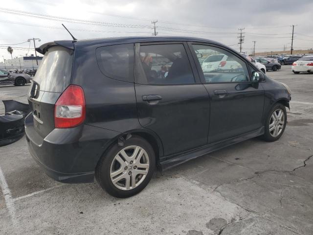 JHMGD386X7S063732 - 2007 HONDA FIT S BLACK photo 3