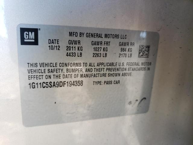 1G11C5SA9DF194358 - 2013 CHEVROLET MALIBU 1LT 金色 照片 12