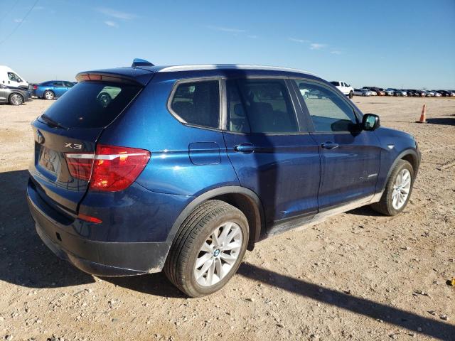 5UXWX9C53D0A15455 - 2013 BMW X3 XDRIVE2 BLUE photo 3