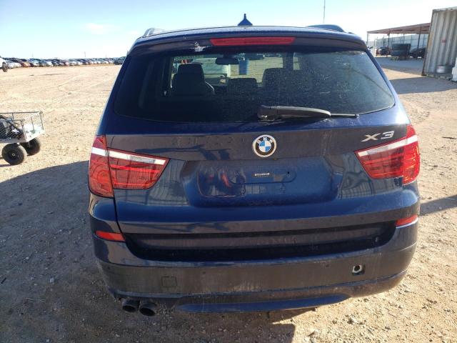 5UXWX9C53D0A15455 - 2013 BMW X3 XDRIVE2 BLUE photo 6