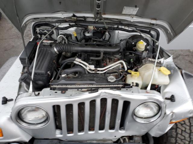 1J4FA39S54P727185 - 2004 JEEP WRANGLER X SILVER photo 11