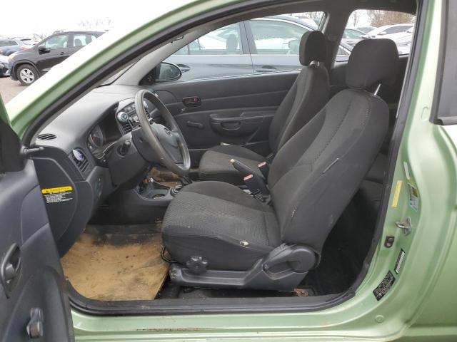 KMHCM36C19U137972 - 2009 HYUNDAI ACCENT GS GREEN photo 7