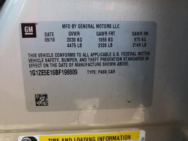 1G1ZE5E16BF198809 - 2011 CHEVROLET MALIBU LTZ თაფლისფერი ფოტო 13