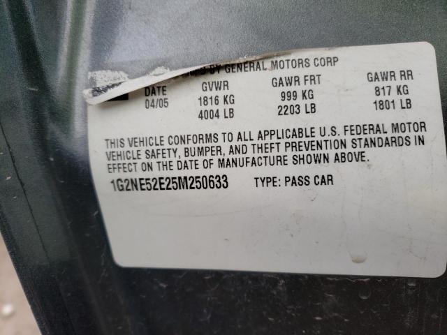 1G2NE52E25M250633 - 2005 PONTIAC GRAND AM GRAY photo 12